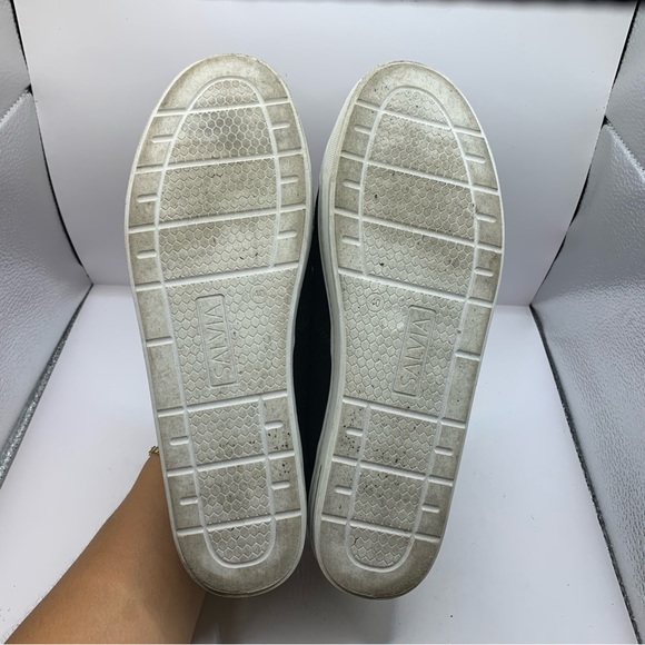 SALVIA black fabric platform loafers KERN COW SUEDE snake print size EU 40 US 9 - Picture 10 of 11